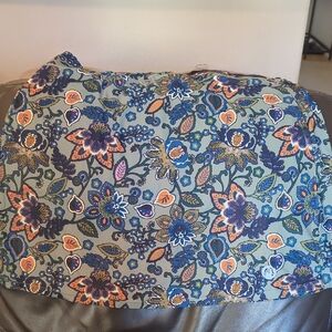 Large artsy boho, vintage-garden, boutique-core Skort🌿🧡💙